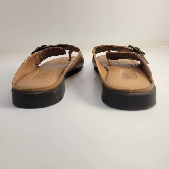 Duck Head tan leather slip on sandals - Picture 3 of 7